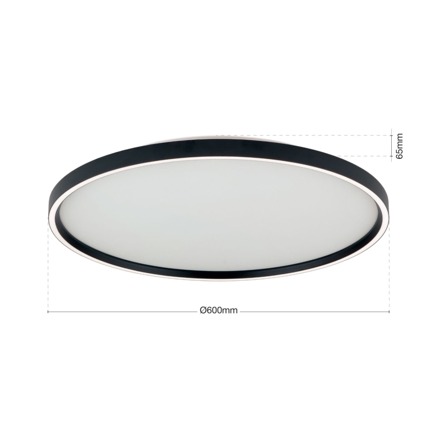 LED Aptumšojama griestu lampa MASCA LED/47W/230V 2700/3350/4000K d. 60 cm melna