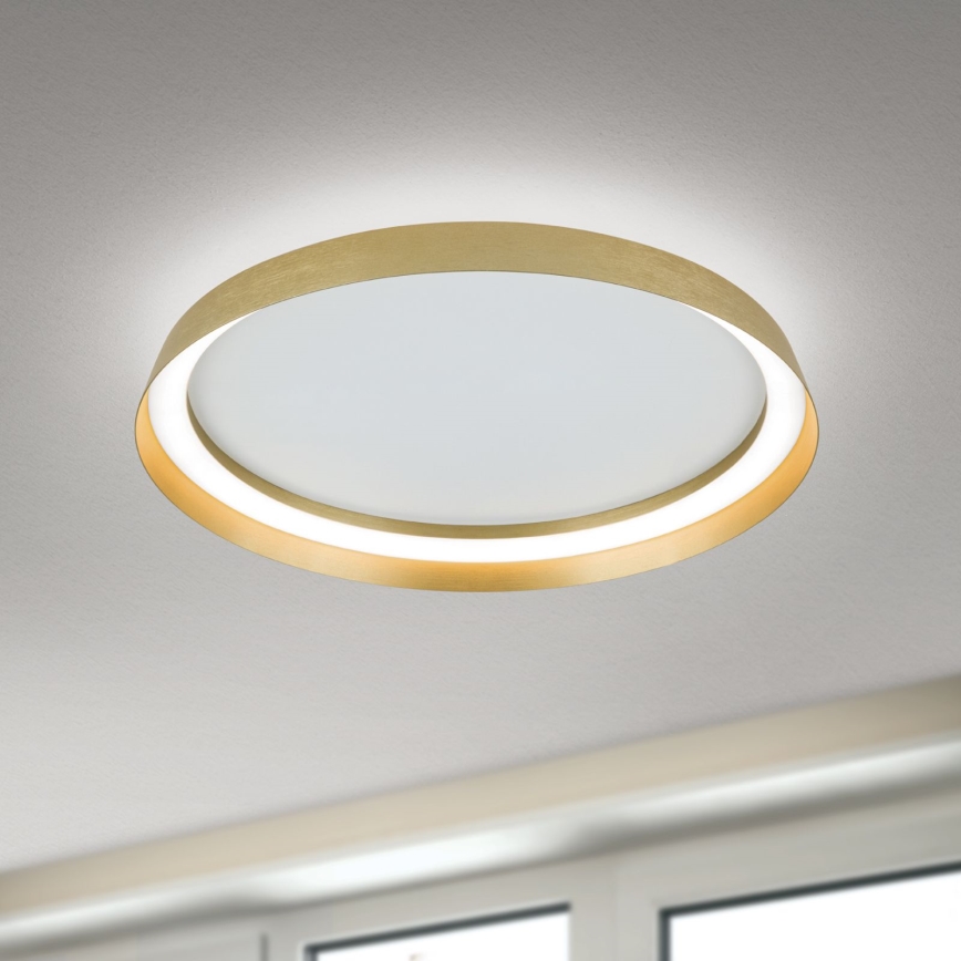 LED Aptumšojama griestu lampa MANTA LED/38W/230V 2700/3000/4000K d. 45 cm zelta
