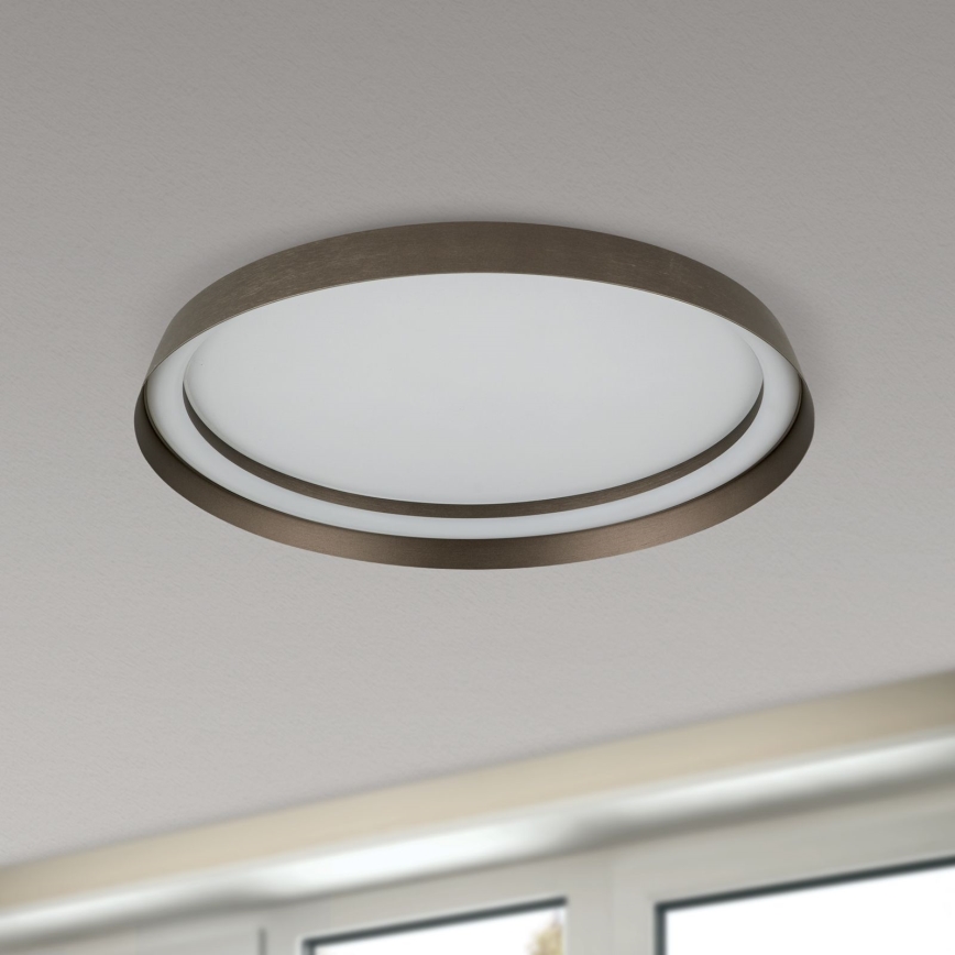 LED Aptumšojama griestu lampa MANTA LED/38W/230V 2700/3000/4000K d. 45 cm brūna