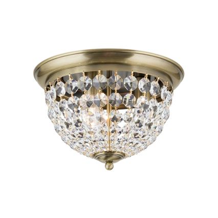 Kristāla griestu lampa PLAFOND 3xE27/40W/230V d. 35 cm bronza