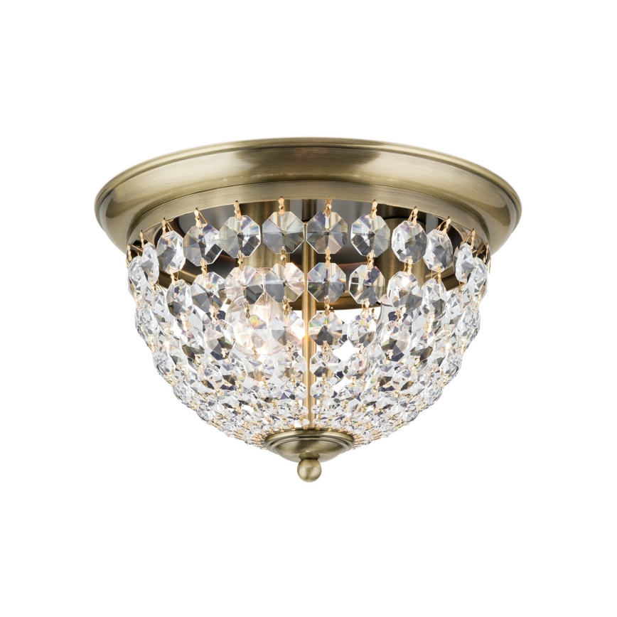 Kristāla griestu lampa PLAFOND 3xE27/40W/230V d. 35 cm bronza
