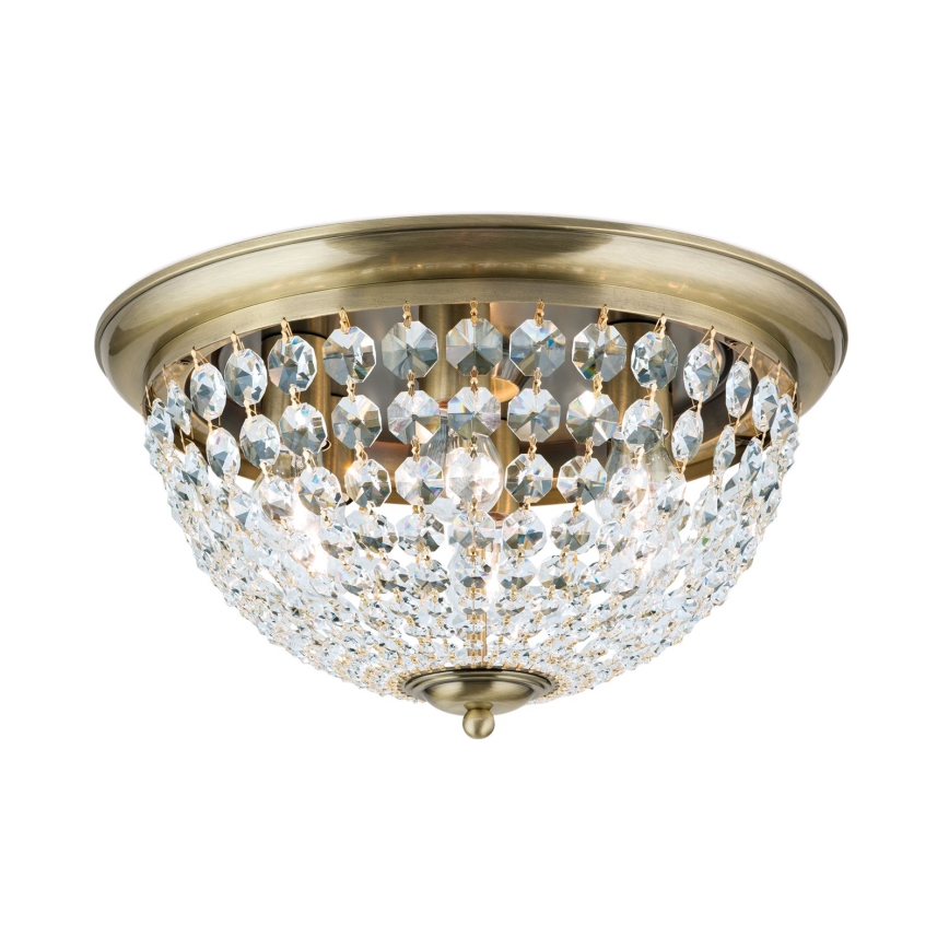 Kristāla griestu lampa PLAFOND 6xE27/40W/230V d. 47 cm bronza