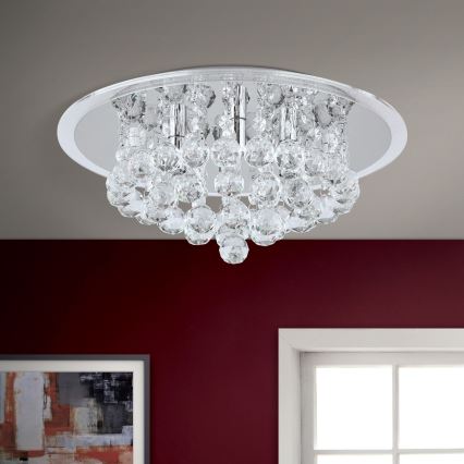 Kristāla griestu lampa GLORIA 4xG9/40W/230V d. 38 cm caurspīdīga/spīdīgi hromēts