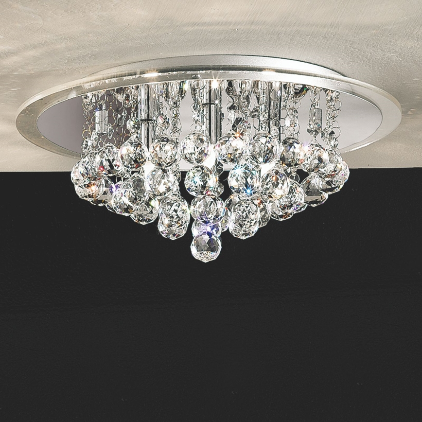 Kristāla griestu lampa GLORIA 4xG9/40W/230V d. 38 cm caurspīdīga/spīdīgi hromēts