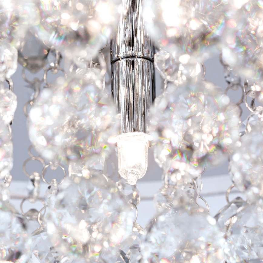 Kristāla griestu lampa GLORIA 4xG9/40W/230V d. 38 cm caurspīdīga/spīdīgi hromēts