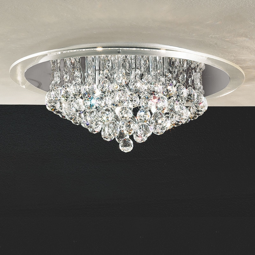 Kristāla griestu lampa GLORIA 6xG9/40W/230V d. 50 cm caurspīdīga/spīdīgi hromēts