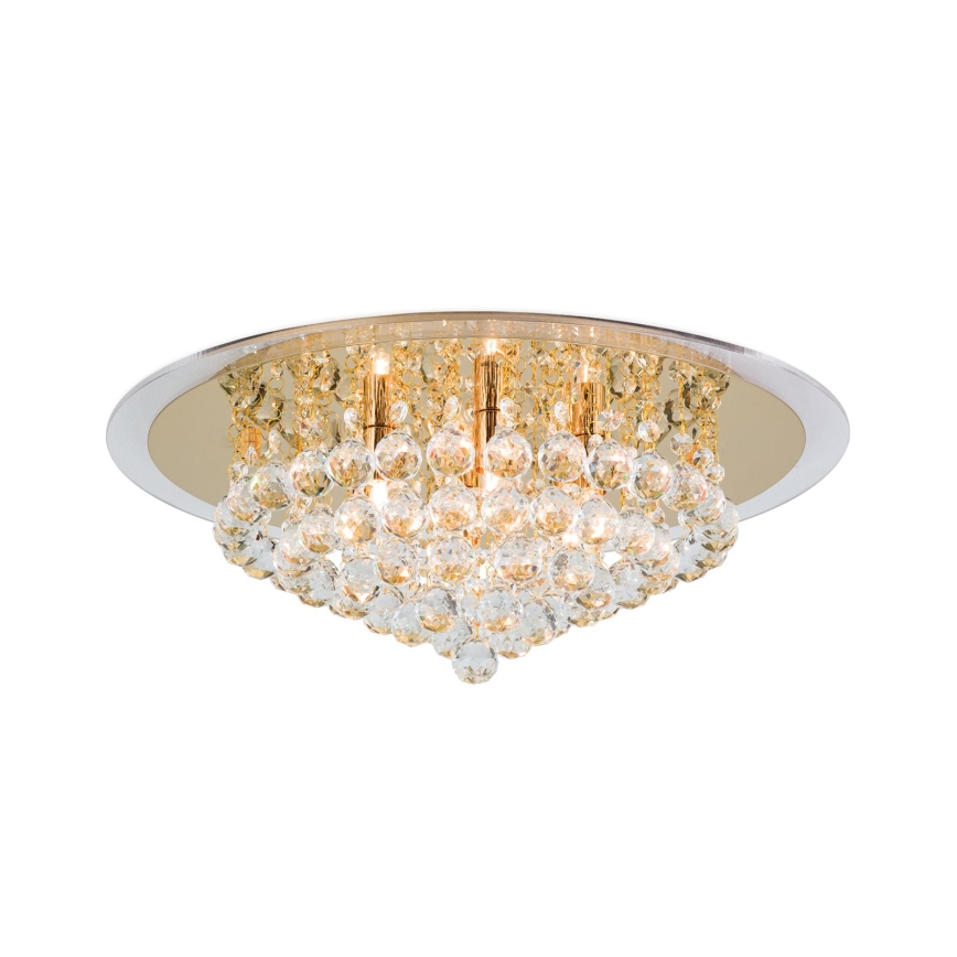 Kristāla griestu lampa GLORIA 6xG9/40W/230V d. 50 cm zelta