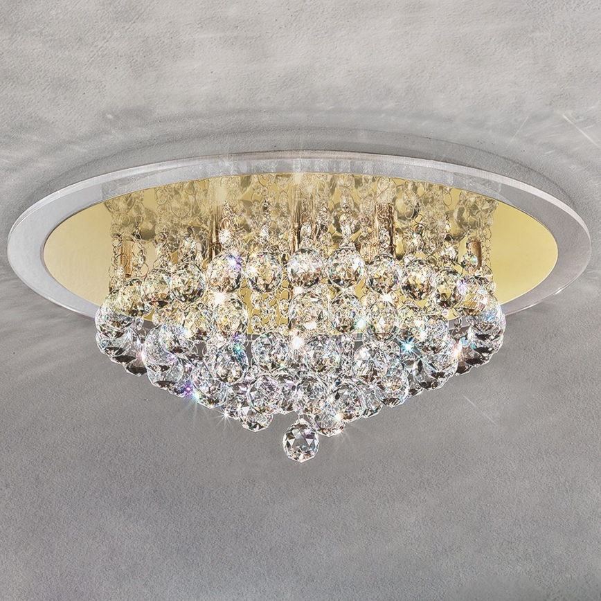 Kristāla griestu lampa GLORIA 6xG9/40W/230V d. 50 cm zelta