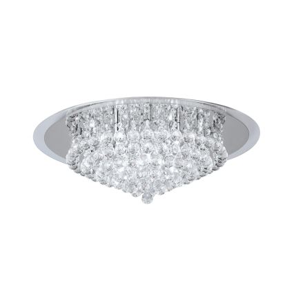 Kristāla griestu lampa GLORIA 9xG9/40W/230V d. 62 cm caurspīdīga/spīdīgi hromēts