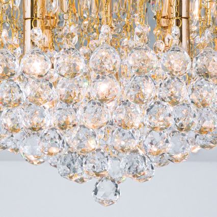 Kristāla griestu lampa GLORIA 9xG9/40W/230V d. 62 cm zelta