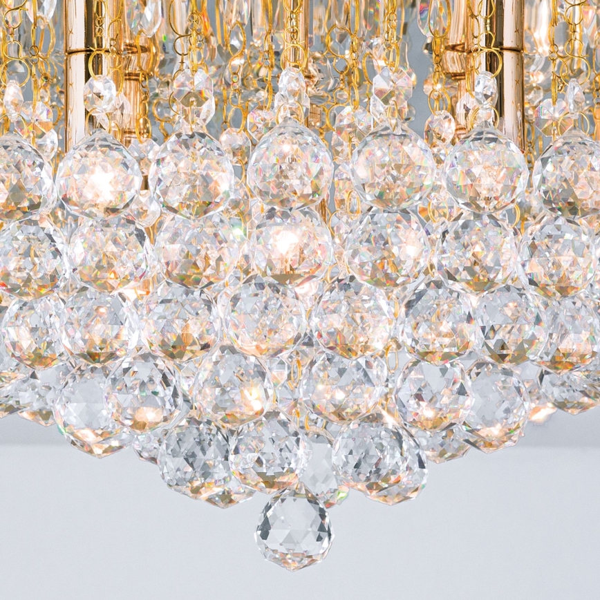 Kristāla griestu lampa GLORIA 9xG9/40W/230V d. 62 cm zelta