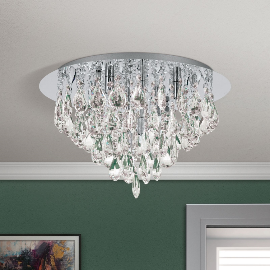 Kristāla griestu lampa CELESTE 6xG9/40W/230V d. 45 cm spīdīgi hromēts