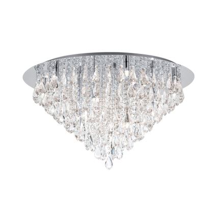 Kristāla griestu lampa CELESTE 12xG9/40W/230V d. 75 cm spīdīgi hromēts