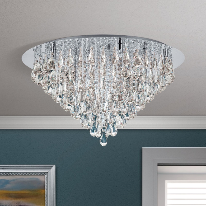 Kristāla griestu lampa CELESTE 12xG9/40W/230V d. 75 cm spīdīgi hromēts