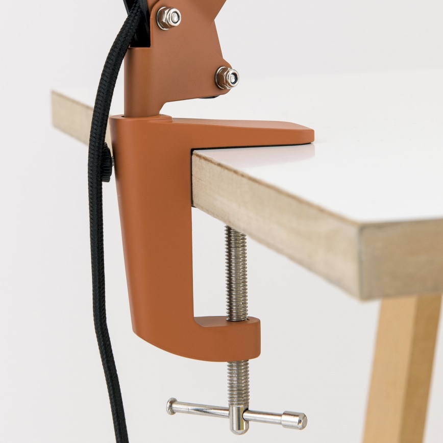 Galda lampa ar skavu GILI 1xE27/40W/230V ķieģeļsarkana