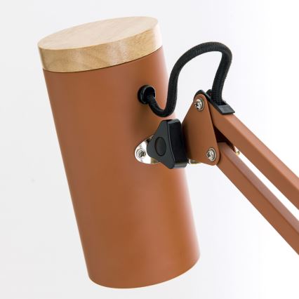 Galda lampa ar skavu GILI 1xE27/40W/230V ķieģeļsarkana