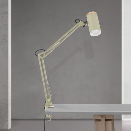 Galda lampa ar skavu GILI 1xE27/40W/230V zaļa