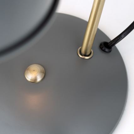 Galda lampa FEDRA 1xE14/40W/230V pelēka/misiņš