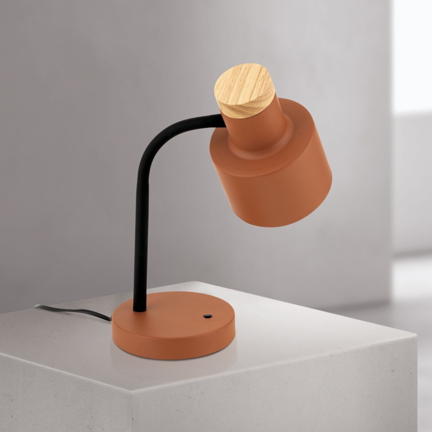 Galda lampa GILI 1xE27/40W/230V ķieģeļsarkana