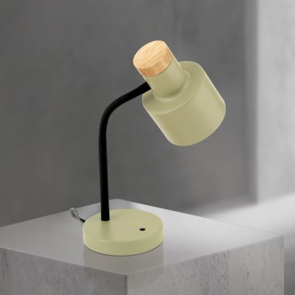 Galda lampa GILI 1xE27/40W/230V zaļa