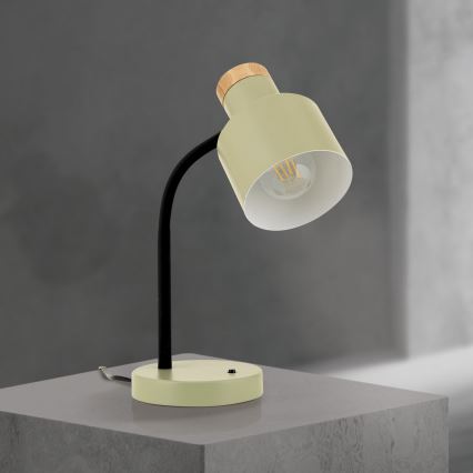 Galda lampa GILI 1xE27/40W/230V zaļa