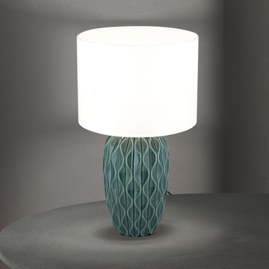 Galda lampa TORTUGA 1xE27/40W/230V zaļa/balta