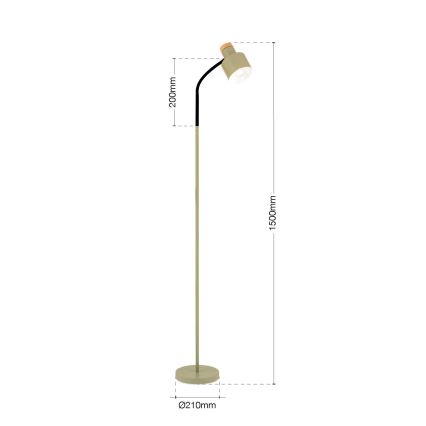 Grīdas lampa GILI 1xE27/40W/230V zaļa