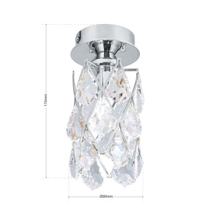 Griestu gaismeklis RITA 1xG9/40W/230V, diametrs 9 cm, spīdīgs hroms