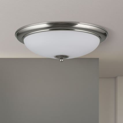 Griestu lampa EMPIRA 3xE27/40W/230V diametrs 48 cm matēts hroms