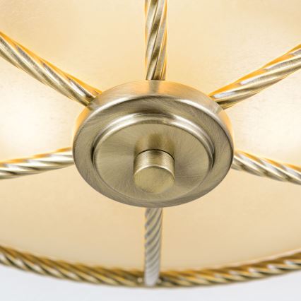 Griestu gaismeklis MAURO 3xE27/60W/230V Ø 42 cm, bronza