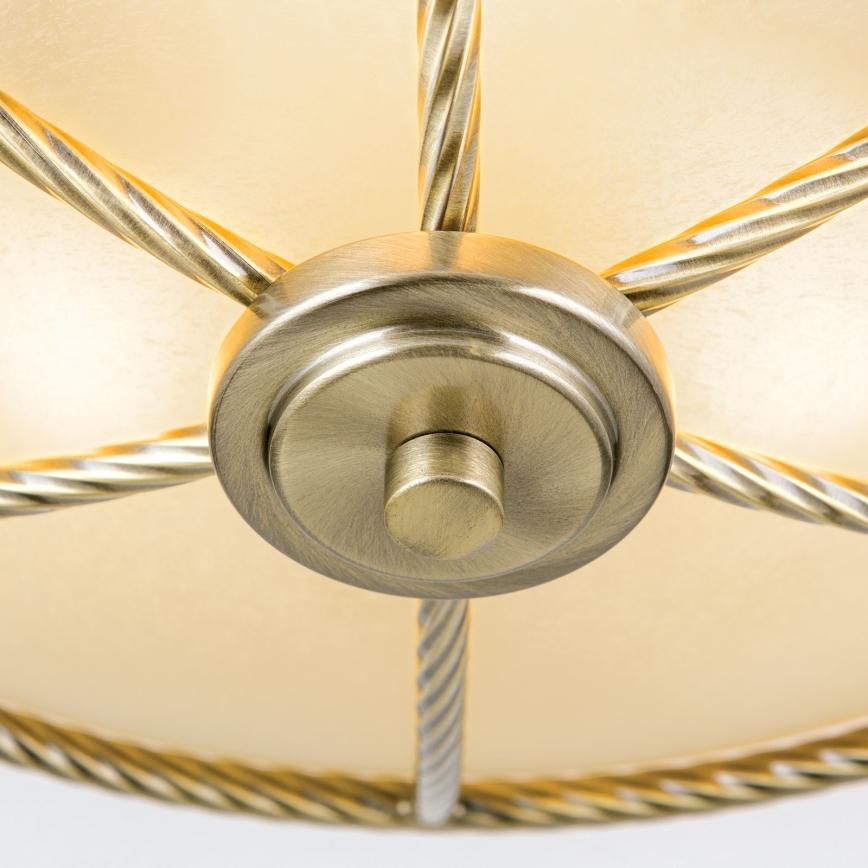 Griestu gaismeklis MAURO 3xE27/60W/230V Ø 42 cm, bronza