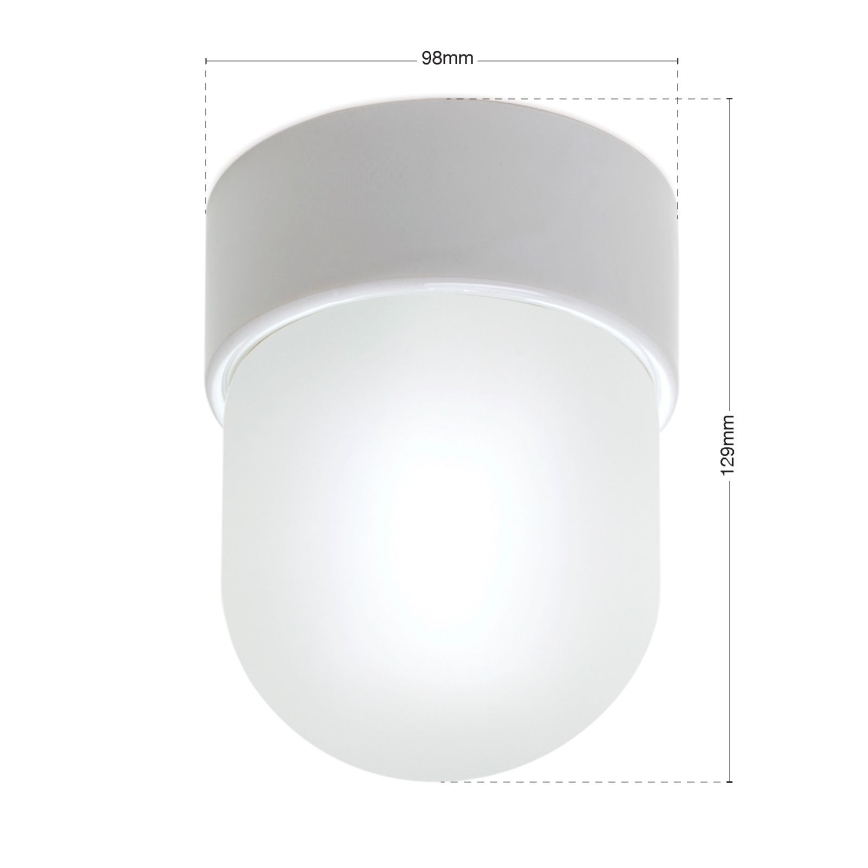 Griestu lampa OSTIA 1xE27/40W/230V Ø 9,8 cm balta