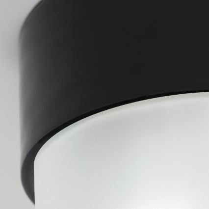 Griestu gaismeklis OSTIA 1xE27/40W/230V Ø 9,8 cm melns