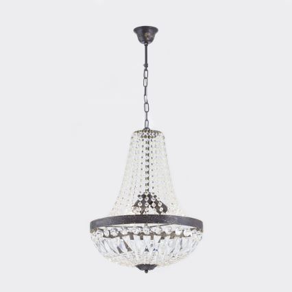 Kristāla lustra ar ķēdi ARILA 3xE27/60W/230V d. 40 cm brūna/patina
