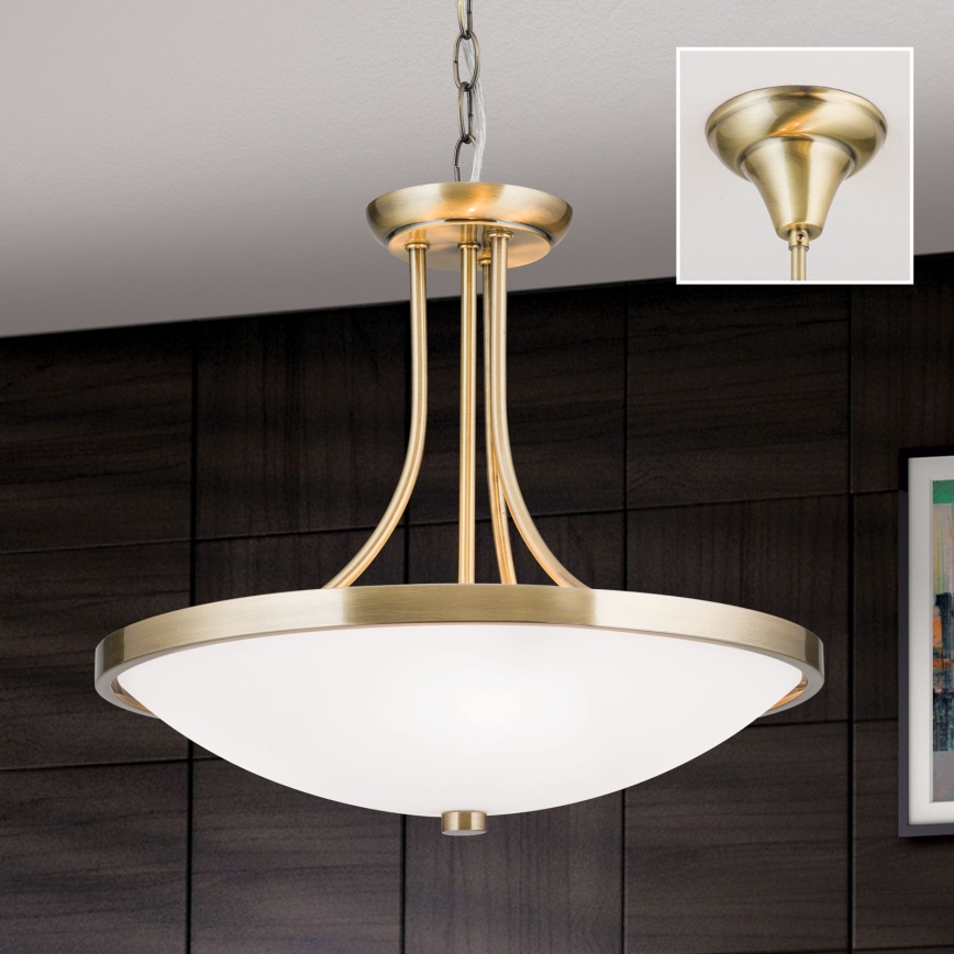 Lustra ar ķēdi AIDA 3xE27/60W/230V d. 39,5 cm misiņš