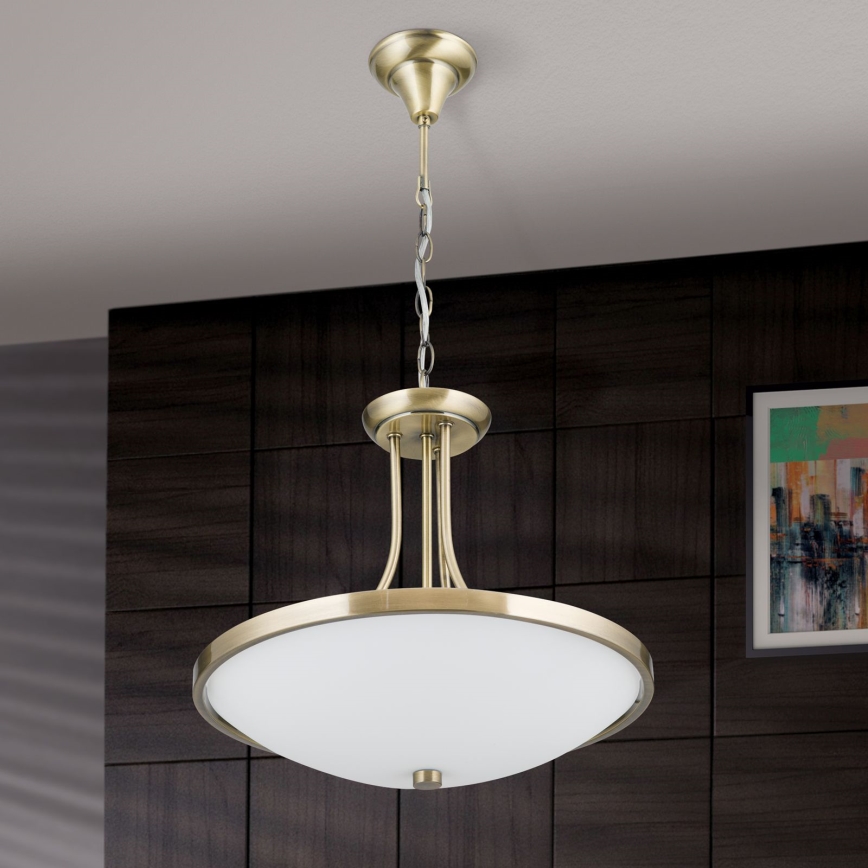 Lustra ar ķēdi AIDA 3xE27/60W/230V d. 39,5 cm misiņš