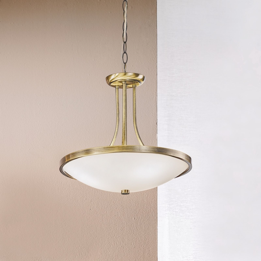 Lustra ar ķēdi AIDA 3xE27/60W/230V d. 39,5 cm misiņš