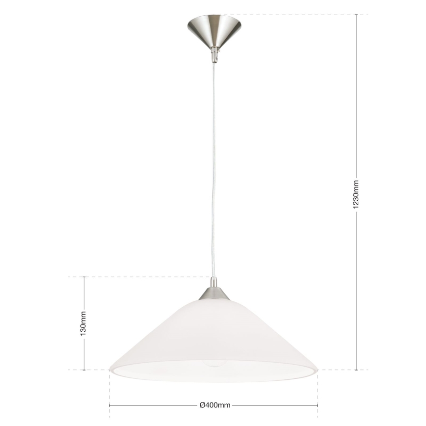 Lustra ar auklu GRADO 1xE27/60W/230V d. 40 cm matēts hroms