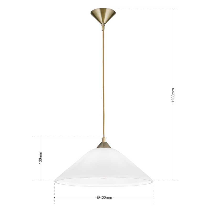 Lustra ar auklu GRADO 1xE27/60W/230V d. 40 cm misiņš