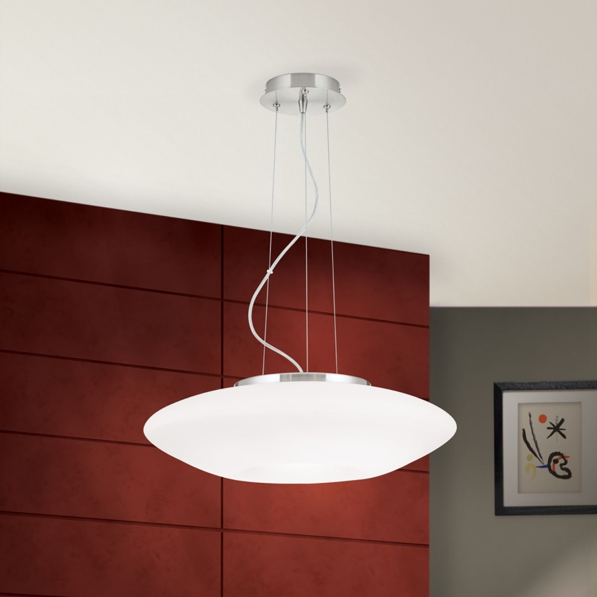 Lustra ar auklu BLANC 2xE27/60W/230V d. 49 cm matēts hroms