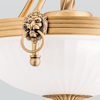Lustra ar ķēdi ROCCA 3xE27/60W/230V d. 32 cm bronza/balta