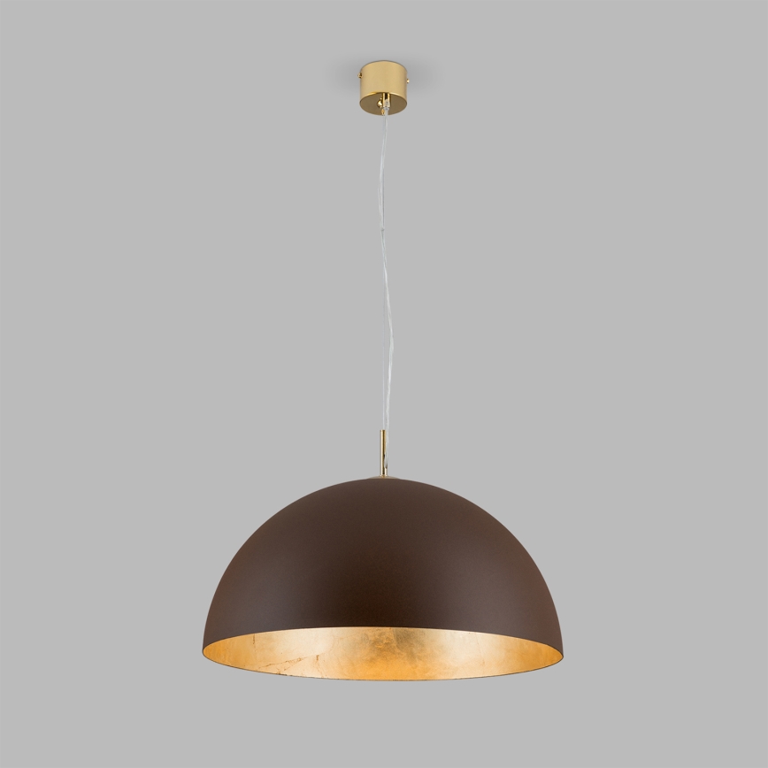Lustra ar auklu ELIANO 1xE27/60W/230V d. 50 cm brūna/zelta