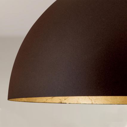 Lustra ar auklu ELIANO 1xE27/60W/230V d. 50 cm brūna/zelta