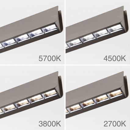 LED Regulējams lustra uz stieples TARA LED/44W/230V 2700/3800/4500/5700K matēts hroms