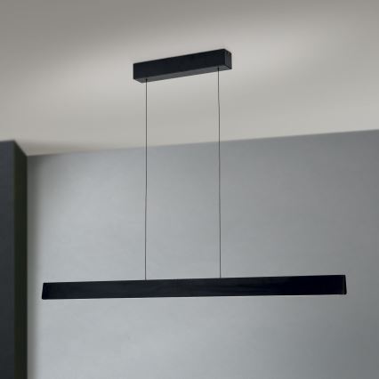 LED Regulējams lustra uz stieples TARA LED/44W/230V 2700/3800/4500/5700K melna