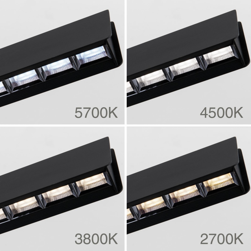 LED Regulējams lustra uz stieples TARA LED/44W/230V 2700/3800/4500/5700K melna