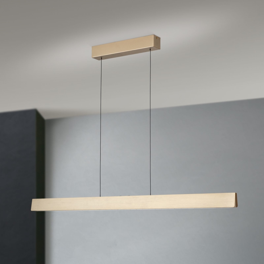 LED regulējams lustra uz stieples TARA LED/44W/230V 2700/3800/4500/5700K zelta krāsā
