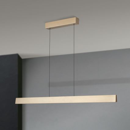 LED regulējams lustra uz stieples TARA LED/44W/230V 2700/3800/4500/5700K zelta krāsā