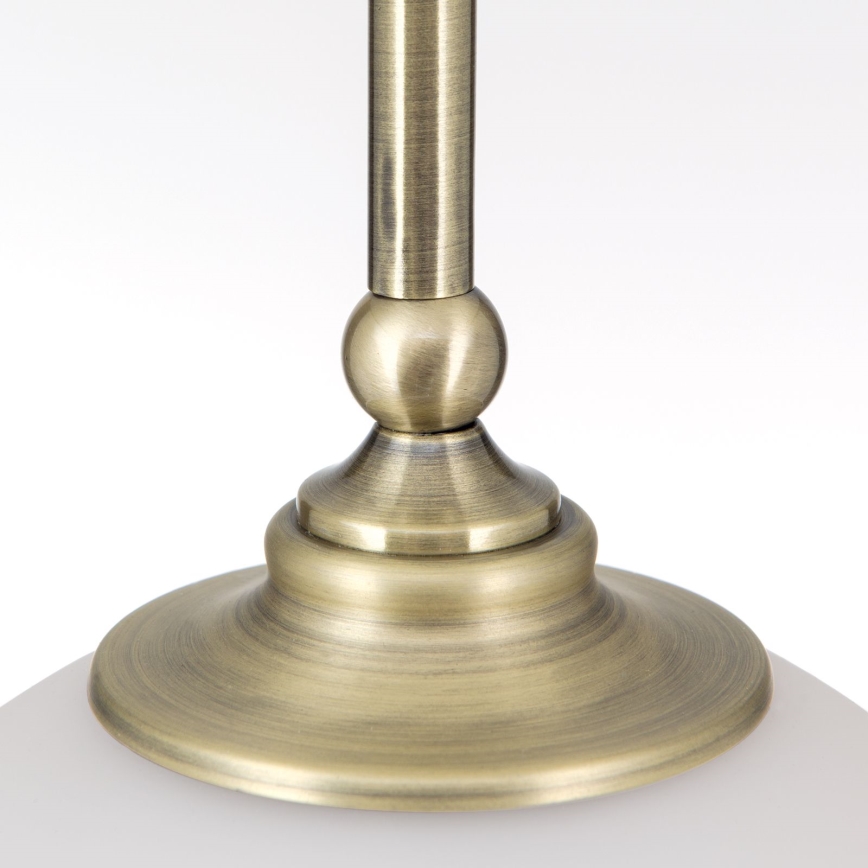 Lustra ar auklu OLD LAMP 1xE27/40W/230V balta/misiņš