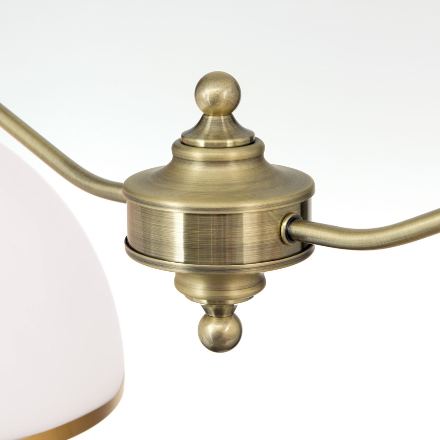 Lustra ar ķēdi OLD LAMP 2xE27/40W/230V balta/misiņš